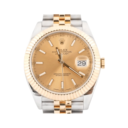 Rolex Datejust 41 Stainless Steel and Yellow Gold Champagne Dial 126333