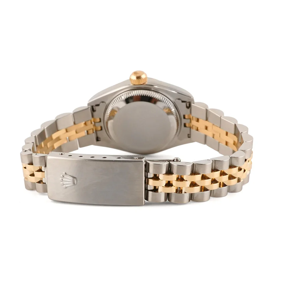 Rolex Lady-Datejust Stainless Steel and Yellow Gold Champagne Stick Dial 79173