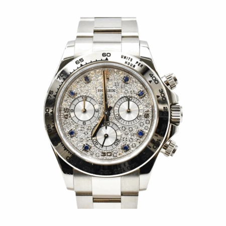 Rolex Daytona White Gold Pave Diamond Dial 116509 Bracelet