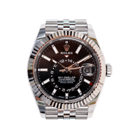 Rolex Sky-Dweller Stainless Steel/White Gold Black Stick Dial 336934