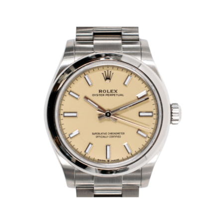 Rolex Oyster Perpetual 31 Stainless Steel Beige Stick Dial 277200