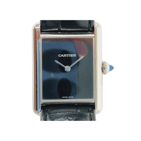 Cartier Tank Must Stainless Steel Black Dial WSTA0072