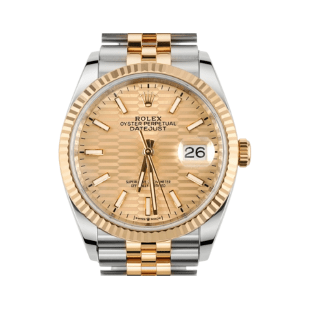 Rolex Datejust 36 Stainless Steel and Yellow Gold Golden Fluted Motif Dial 126233