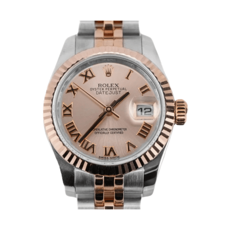 Rolex Lady-Datejust Stainless Steel and Rose Gold Pink Roman Dial 179171
