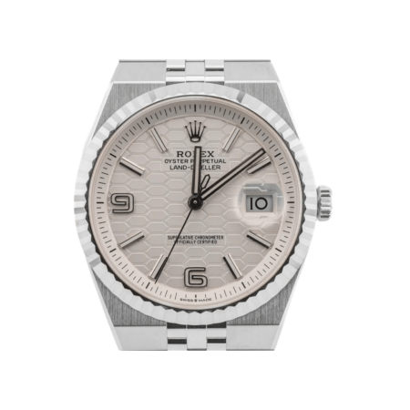 Rolex Land-Dweller Stainless Steel and White Gold White Arabic Dial 127334