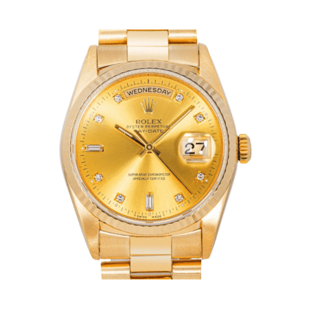 Rolex Day-Date 36 Yellow Gold Champagne Diamond Dial 18238