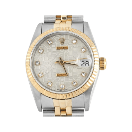 Rolex Datejust 31 Stainless Steel and Yellow Gold Silver Jubilee Diamond Dial 68273