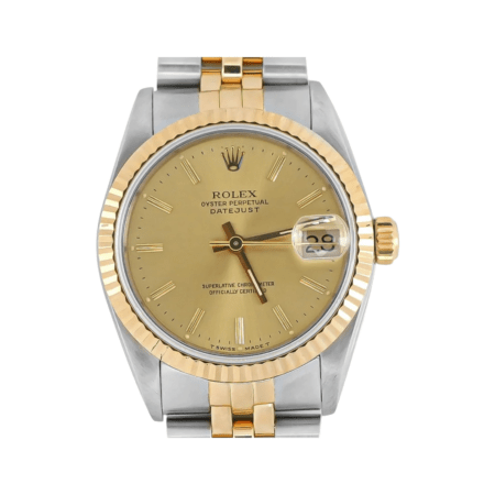 Rolex Datejust 31 Stainless Steel and Yellow Gold Champagne Dial 68273