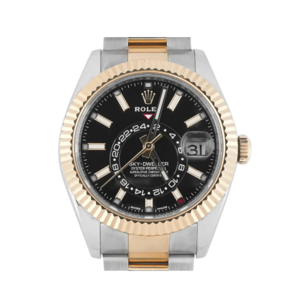 Rolex Sky-Dweller Stainless Steel and Yellow Gold Black Dial 326933
