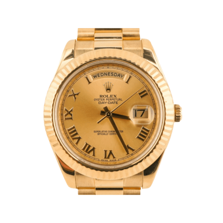 Rolex Day-Date II Yellow Gold Champagne Roman Dial 218238