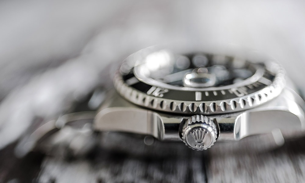 Silver Rolex after our watch polishing services