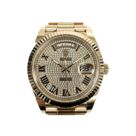 Rolex Day-Date 40 Rose Gold Pave Diamond Dial 228235