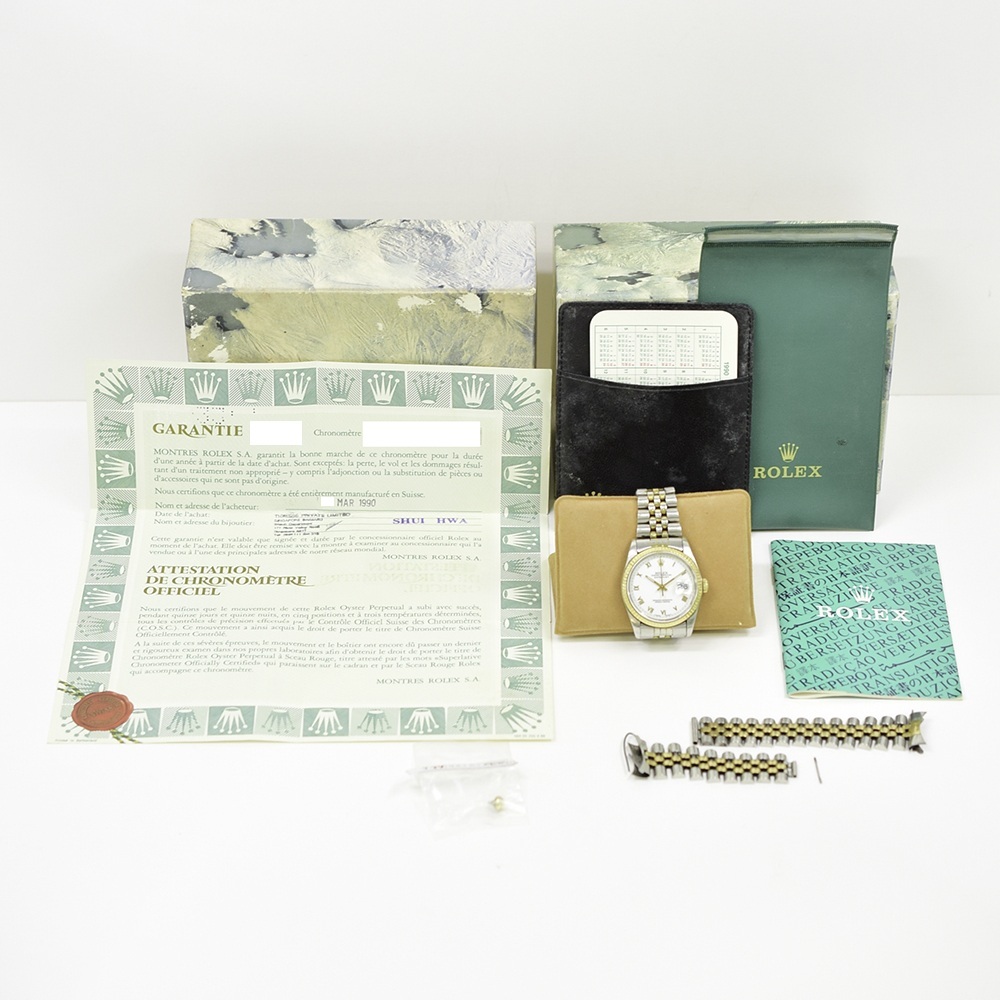 Rolex Datejust 36 Two-Tone White Roman Dial 16233 Bracelet