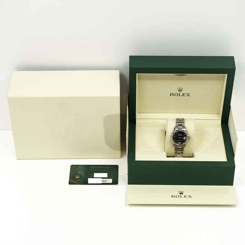 Rolex Datejust 31 White Gold and Steel Dark Grey “VI” Diamond Dial 278274