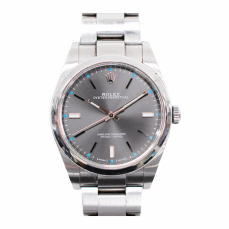 Rolex Oyster Perpetual 39 Stainless Steel "Slate" Dial 114300