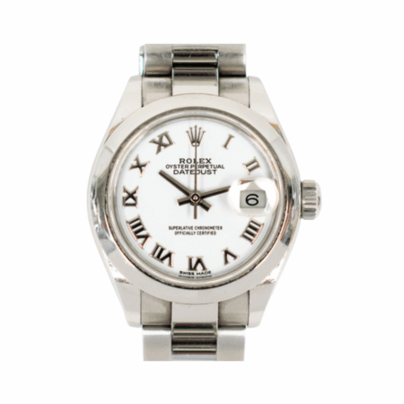 Rolex Lady-DatejustDomed Bezel Steel White Roman Dial 279160