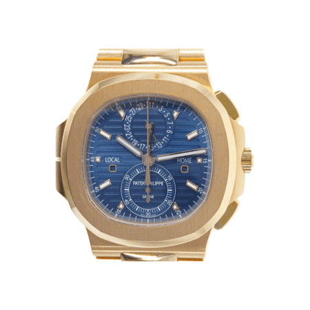 Patek Philippe Nautilus Travel Time Rose Gold Blue Dial 5990/1R-001