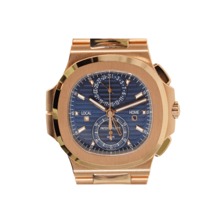 Patek Philippe Nautilus Travel Time Rose Gold Blue Dial 5990/1R-001