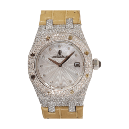 Audemars Piguet Royal Oak Lady White Gold Diamond-Set Silver Dial 67605BC.ZZ.D070SU.01