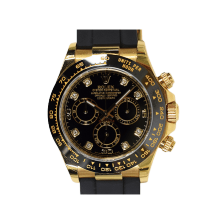 Rolex Daytona Yellow Gold Black Diamond Dial 116518LN