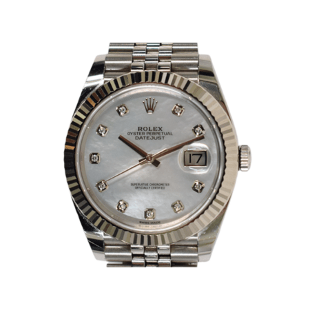 Rolex Datejust 41 White Gold/Stainless Steel MOP Diamond Dial 126334NG