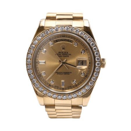 Rolex Day-Date II Yellow Gold and Champagne Diamond Dial 218348A