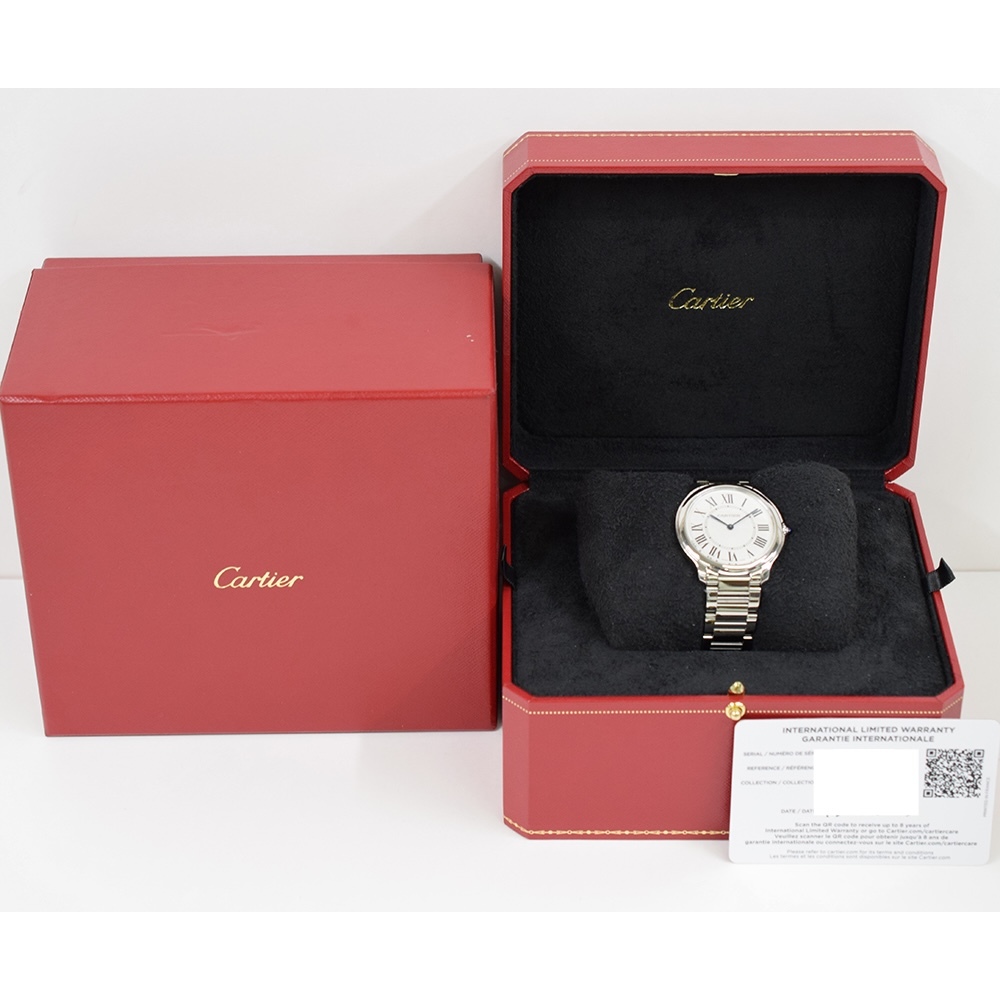 Cartier Ronde Must de Cartier Stainless Steel Silver Roman Dial WSRN0034