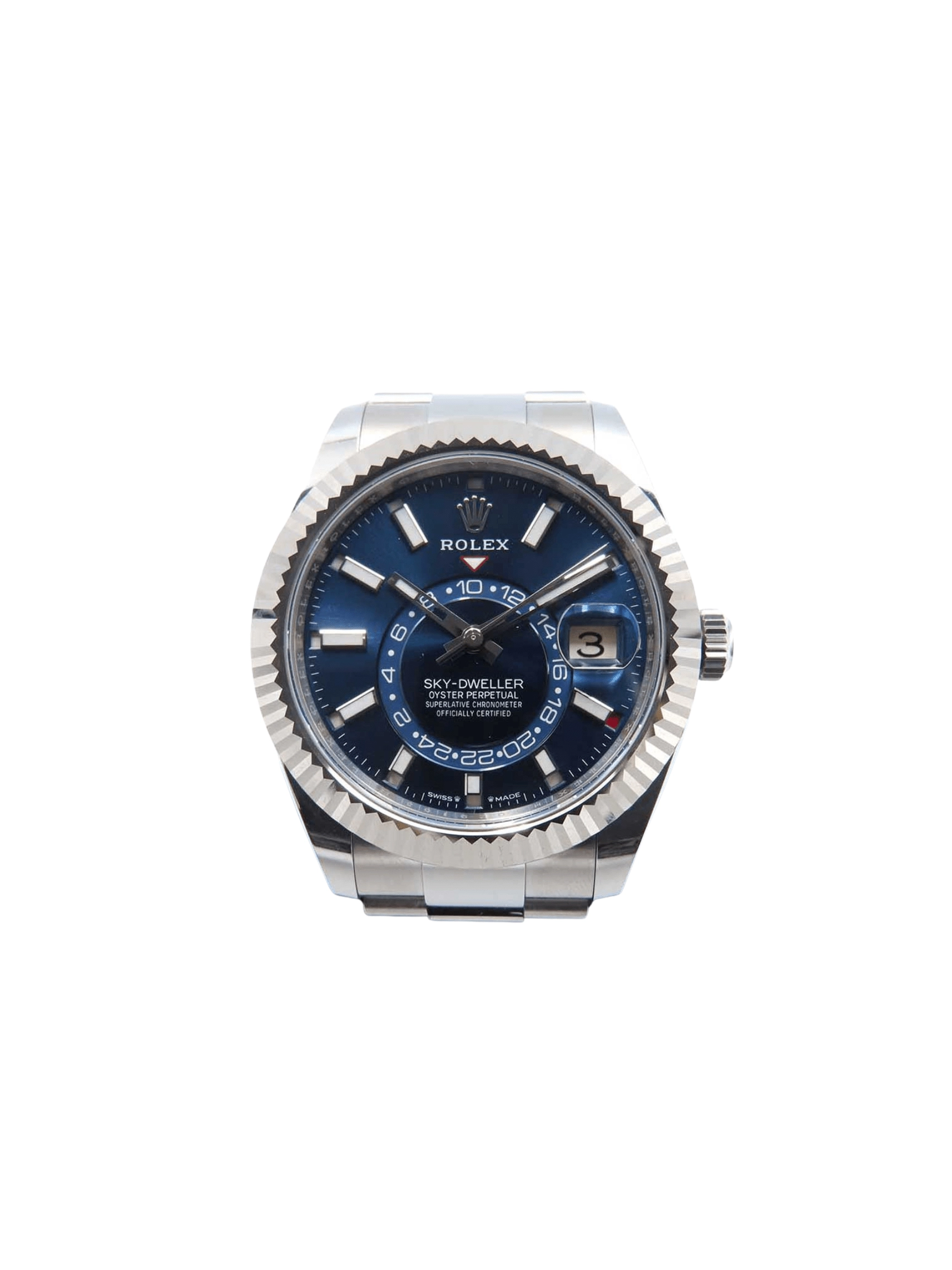 Rolex Sky-Dweller Stainless Steel and White Gold Blue Dial 336934