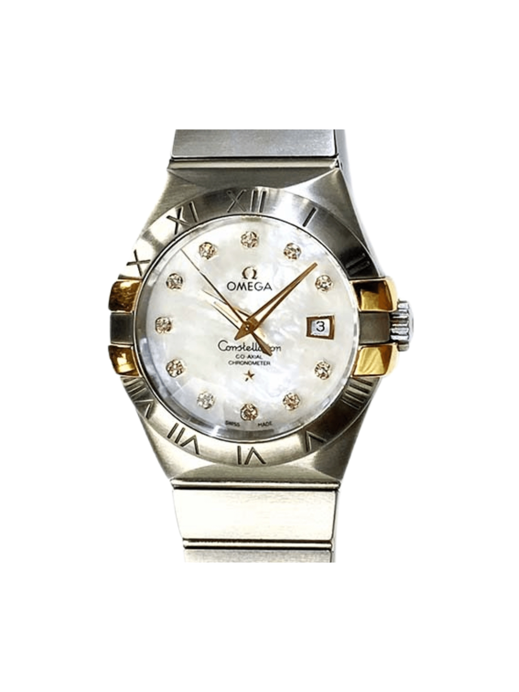 Omega Constellation Stainless Steel White MOP Diamond Dial 127.10.27.20.55.001