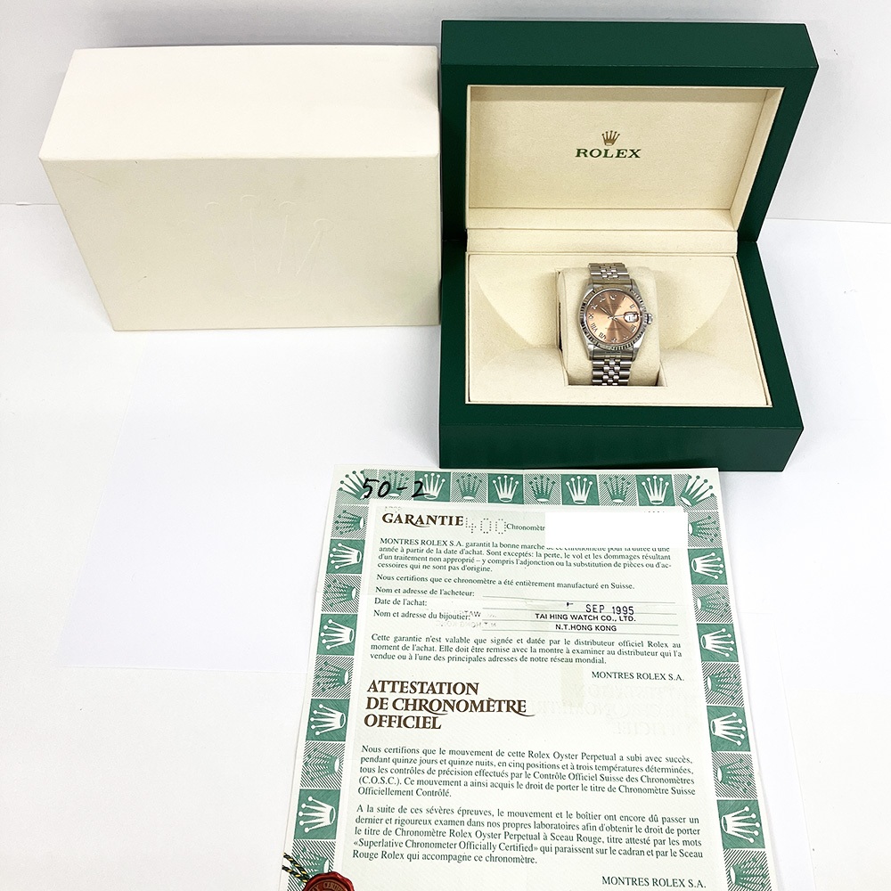 Rolex Datejust 36 Stainless Steel Salmon Roman Dial 16234 Bracelet