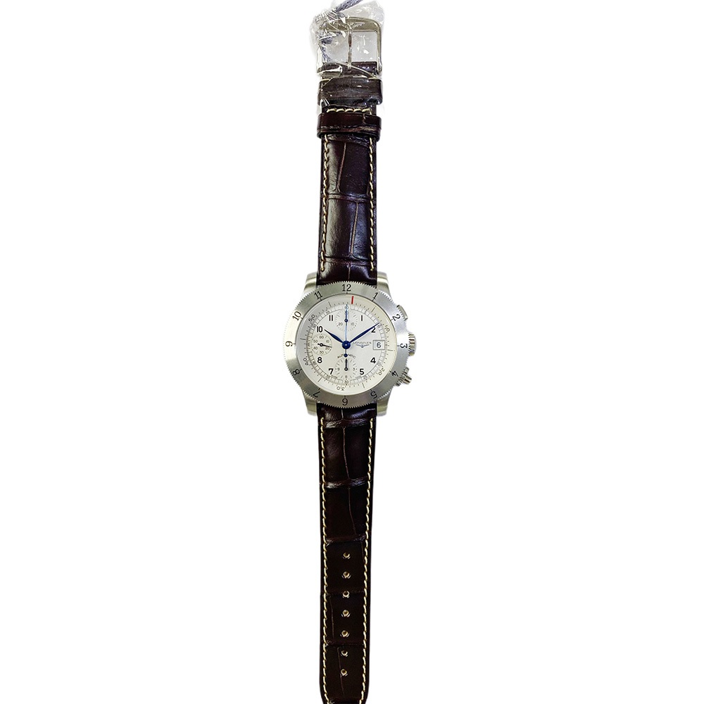 Longines Heritage Chronograph Stainless Steel Silver Arabic Dial L2.741.4.73.2