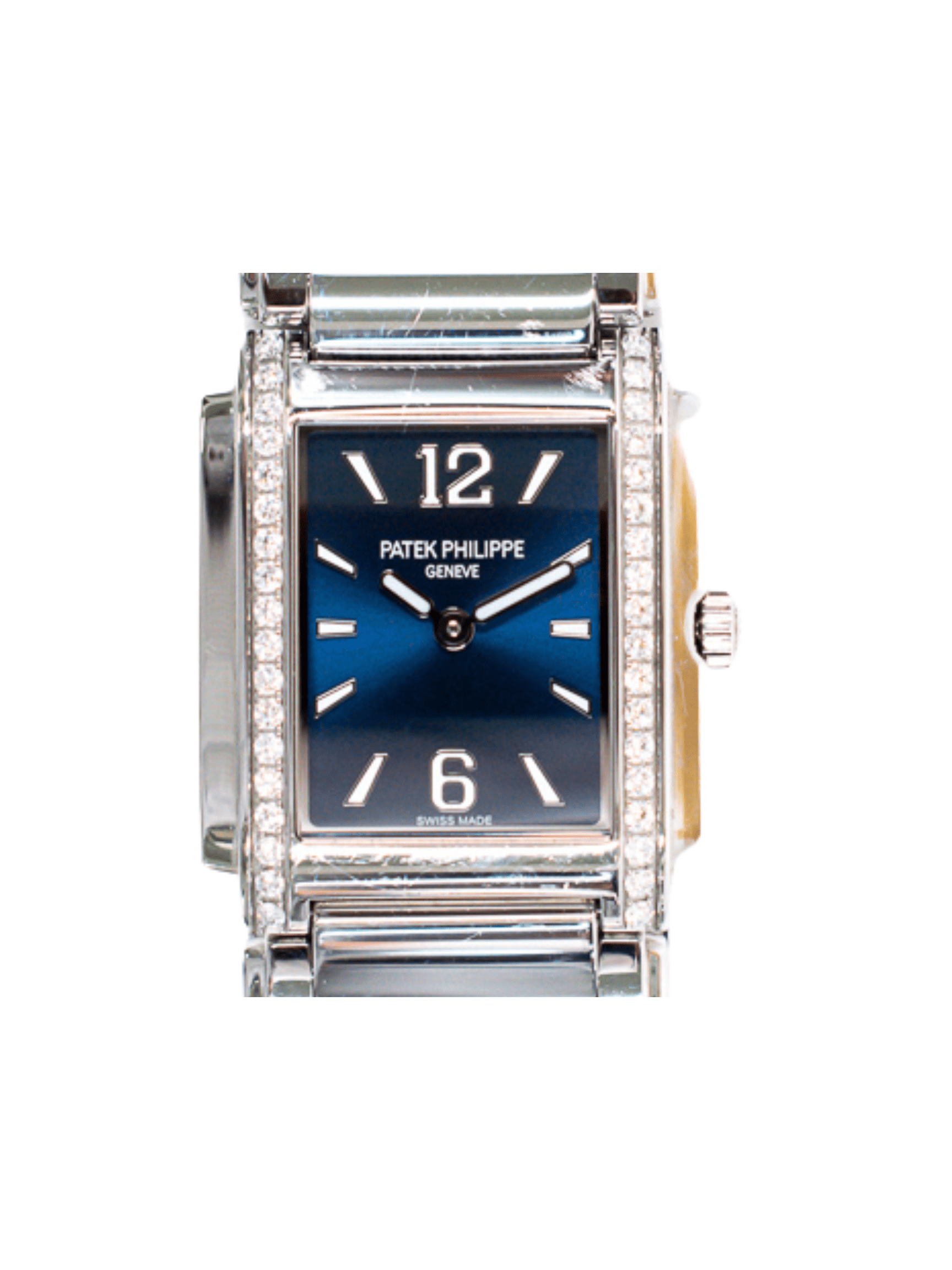 Patek Philippe Twenty~4 Stainless Steel Diamond Bezel Blue Dial 4910/1200A-001