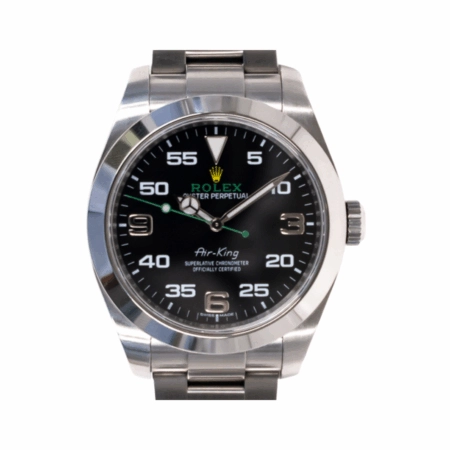 Rolex Air King Stainless Steel Black Arabic Dial 116900