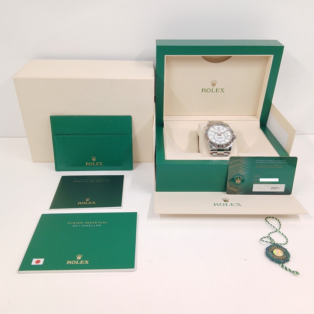 Rolex Sky-Dweller Stainless Steel/White Gold White Stick Dial 326934