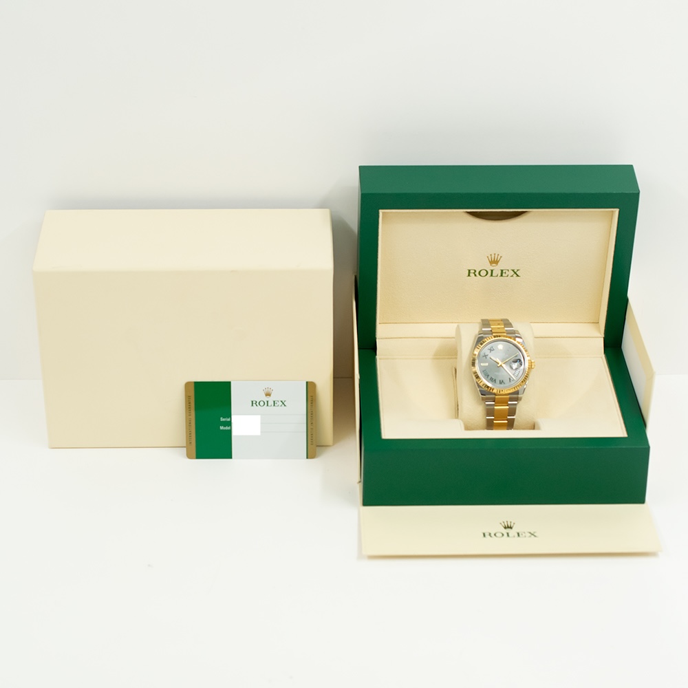 Rolex Datejust 41 Stainless Steel and Yellow Gold Wimbledon Roman Dial 126333