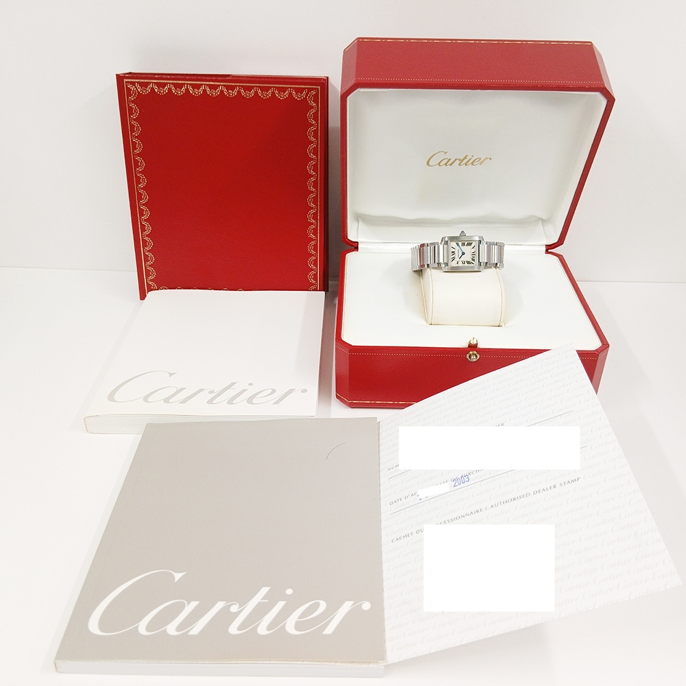Cartier Tank Francaise Stainless Steel White Roman Dial W51008Q3