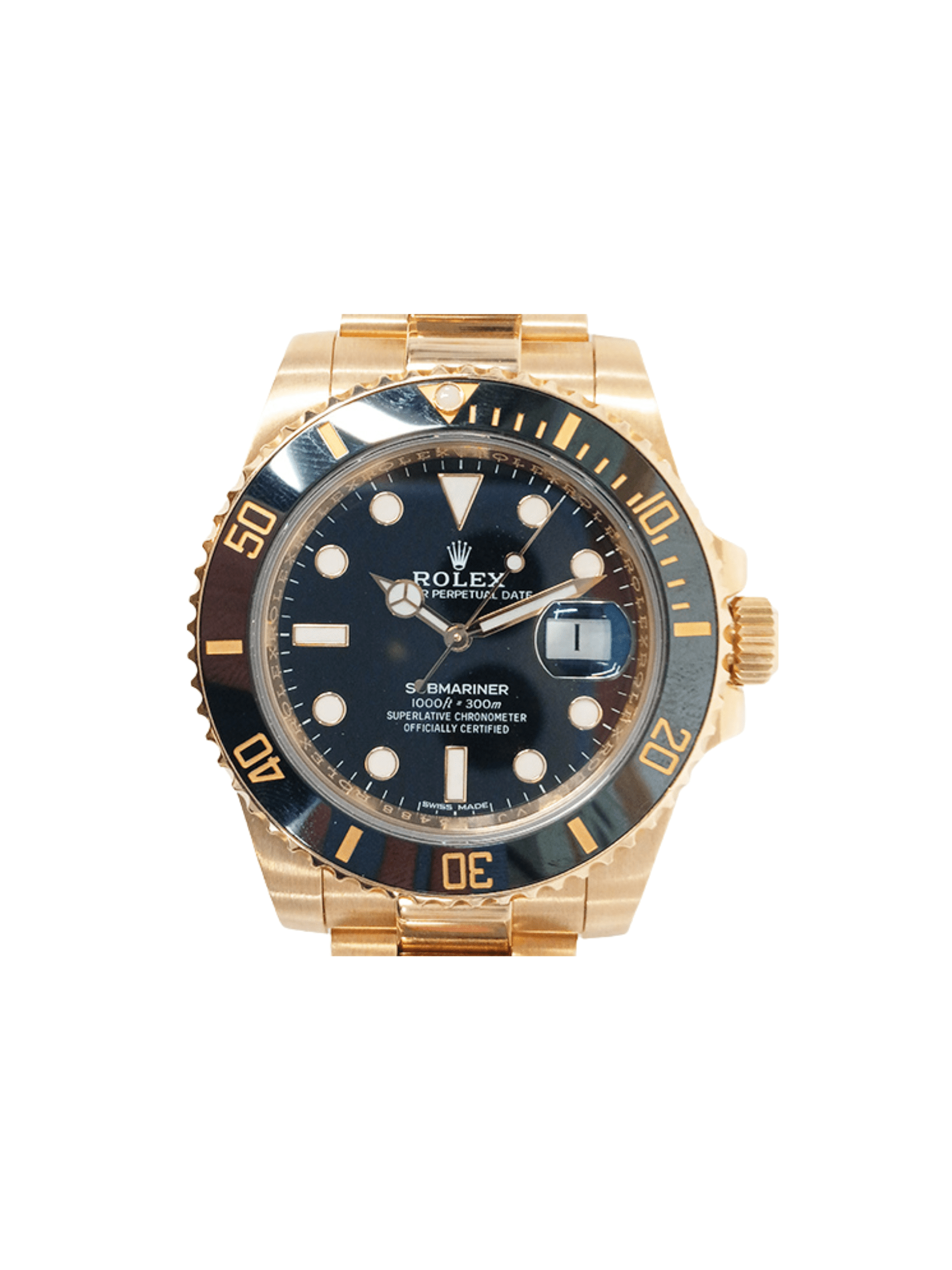 Rolex Submariner Date Yellow Gold Black Dial 116618LN