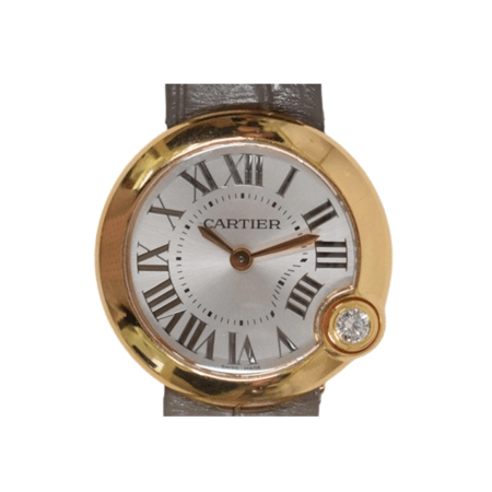 Cartier Ballon Blanc de Cartier Rose Gold Silver Roman Dial WGBL0005