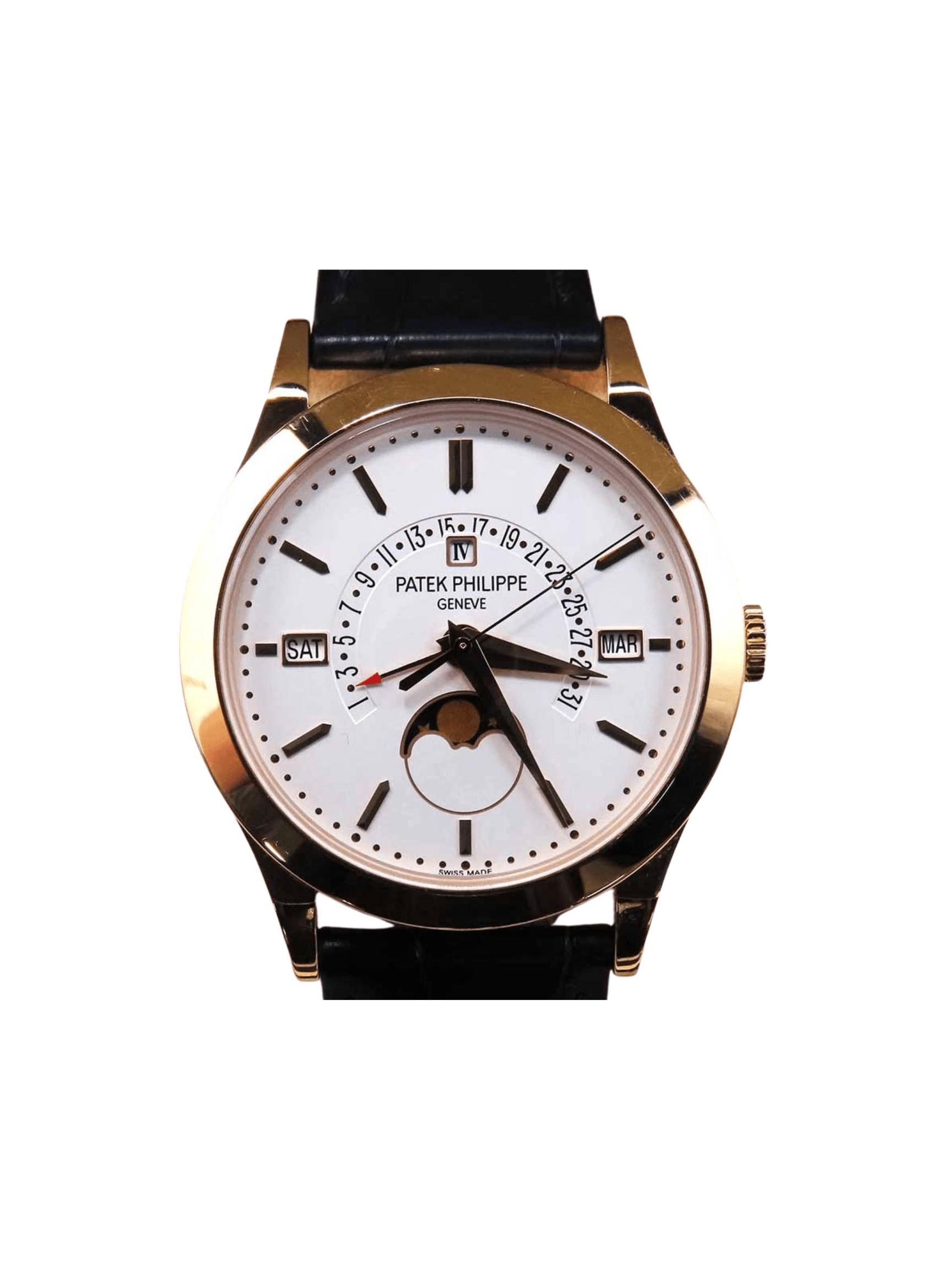 Patek Philippe Perpetual Calendar Rose Gold White Dial 5496R-001