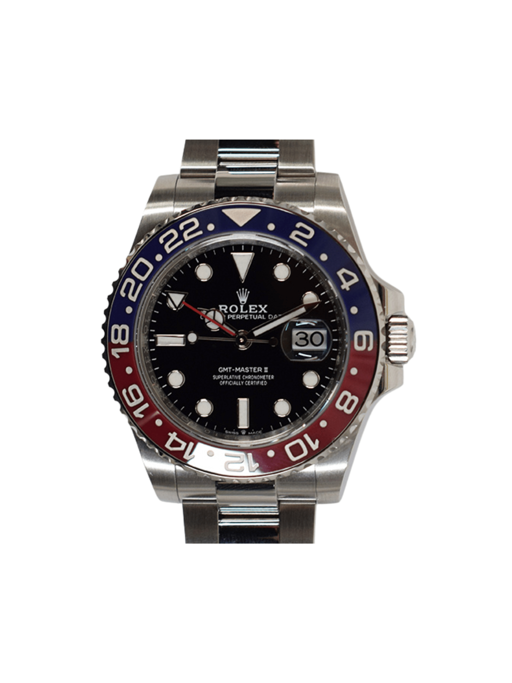 Rolex GMT-Master II Stainless Steel "Pepsi" Bezel Black Dial 126710BLRO