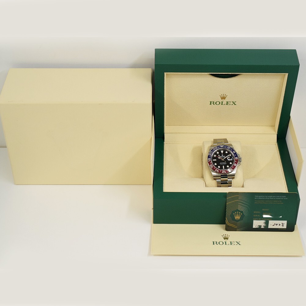 Rolex GMT-Master II Stainless Steel "Pepsi" Bezel Black Dial 126710BLRO