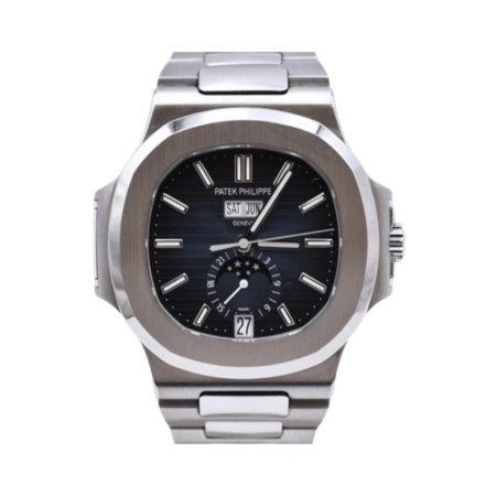 Patek Philippe Nautilus Annual Calendar Moon Phase Stainless Steel with Blue Dial 5726/1A-014