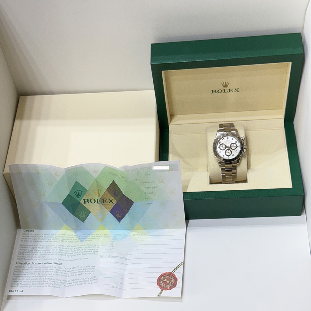 Rolex Daytona White Gold Silver Dial 116509