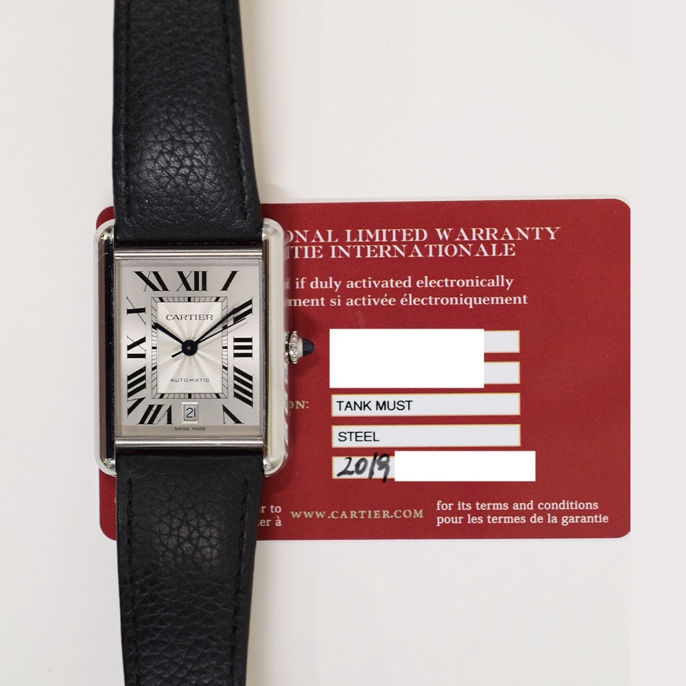 Cartier Tank Must XL Stainless Steel Silver Roman Dial WSTA0040