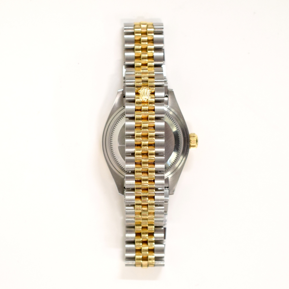 Rolex Lady-Datejust Stainless Steel and Yellow Gold Silver Diamond Dial 279173