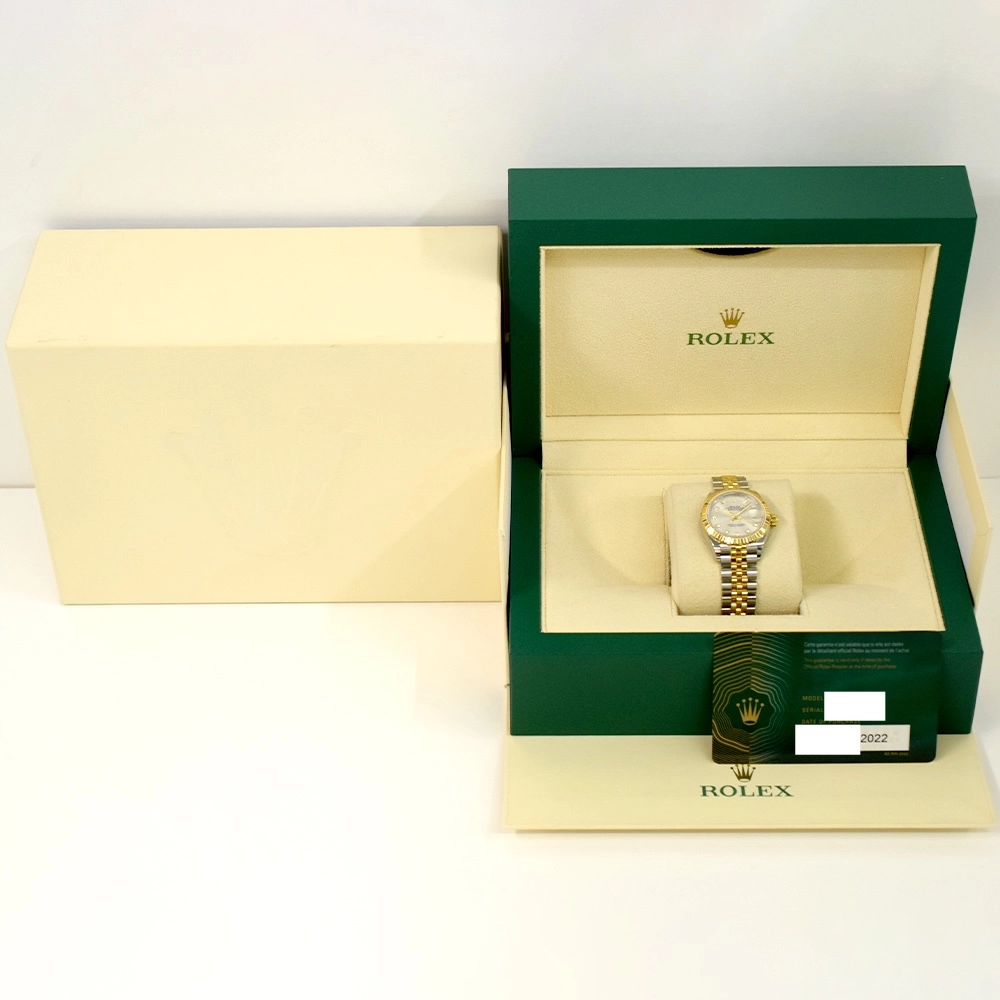 Rolex Lady-Datejust Stainless Steel and Yellow Gold Silver Diamond Dial 279173