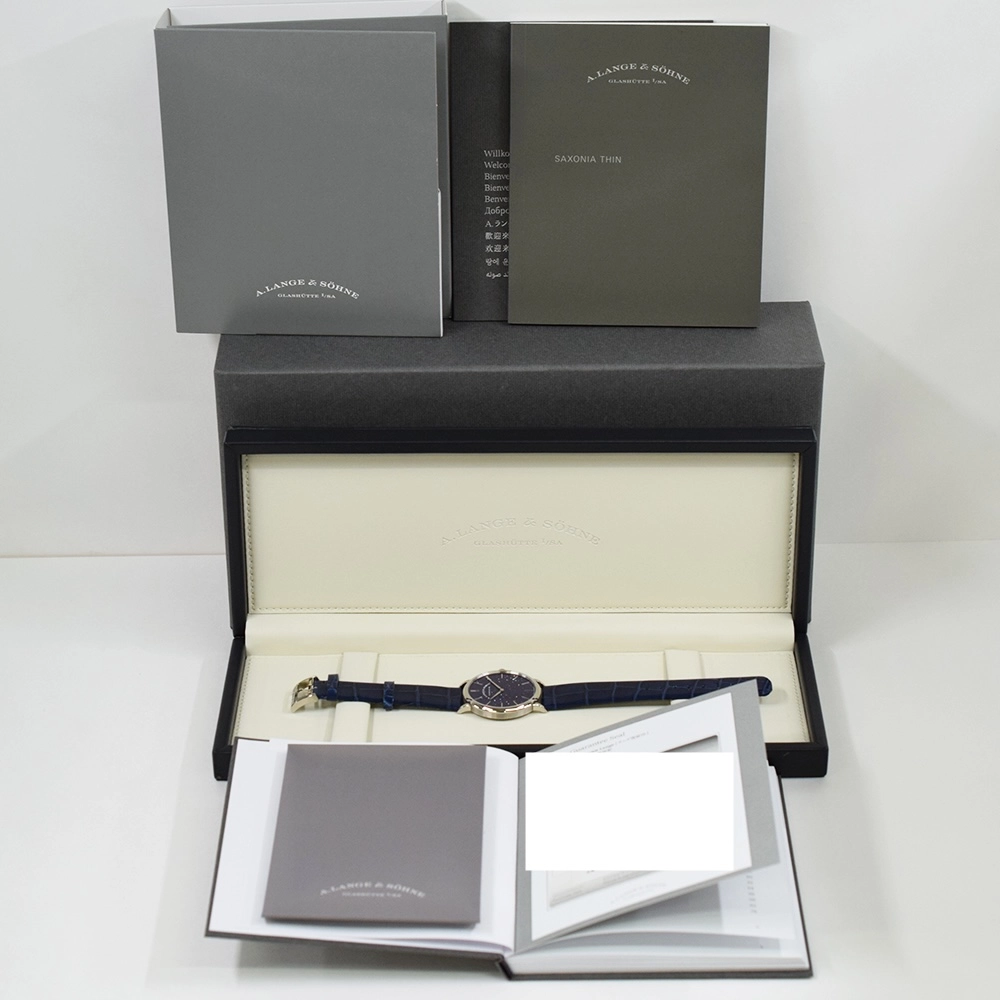 A. Lange & Söhne Saxonia Thin White Gold Blue Dial 205.086