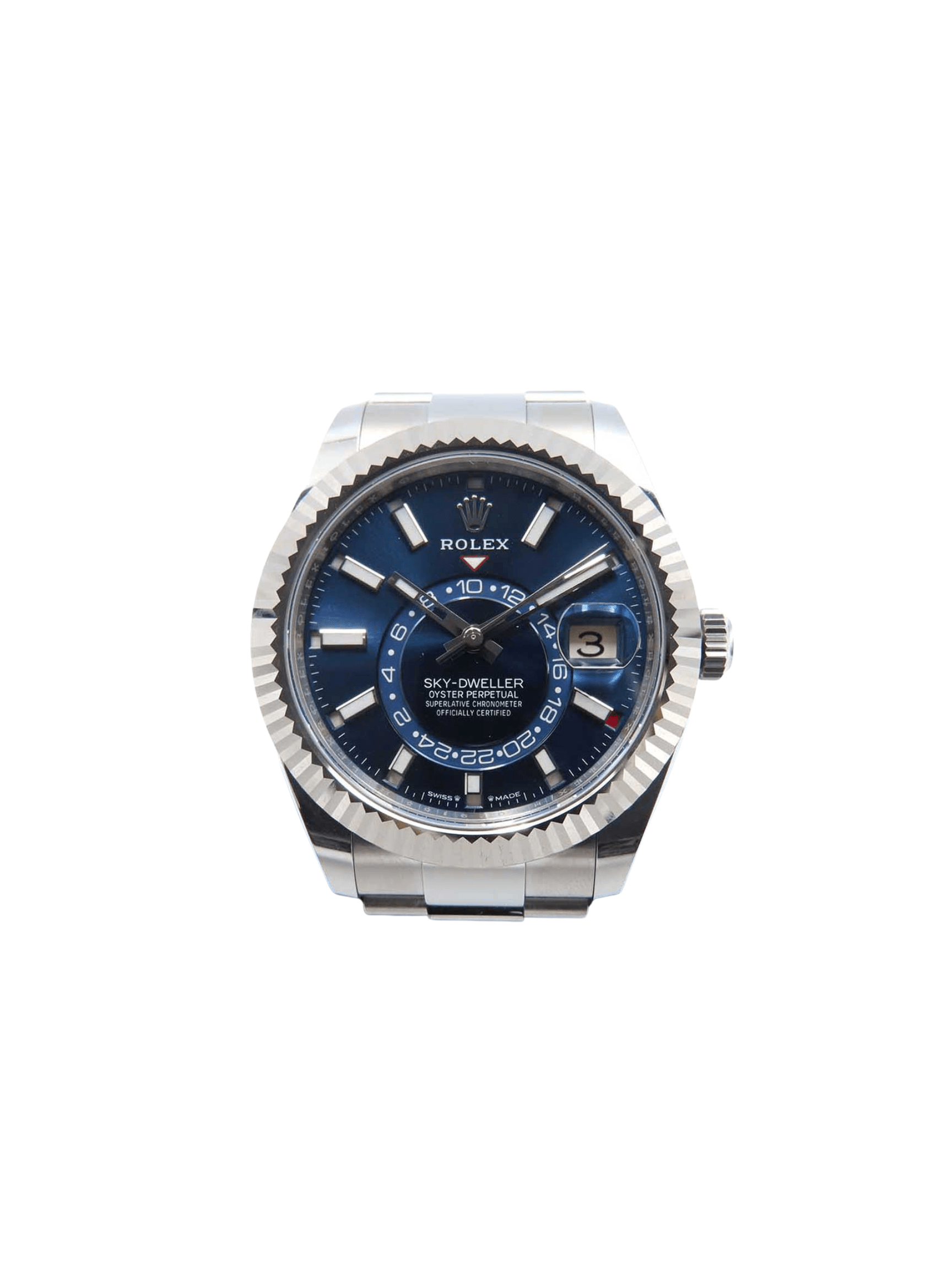 Rolex Sky-Dweller Stainless Steel and White Gold Blue Dial 336934