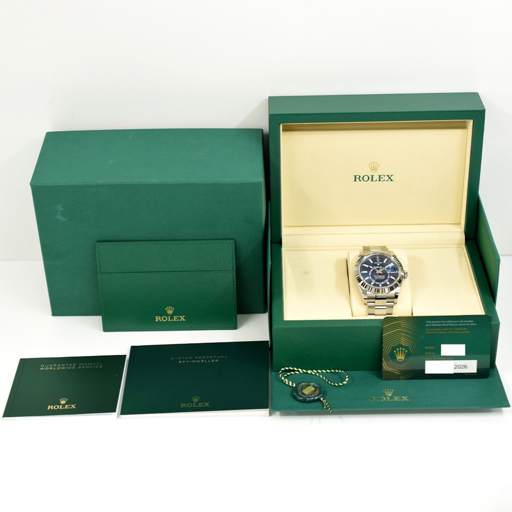 Rolex Sky-Dweller Stainless Steel and White Gold Blue Dial 336934