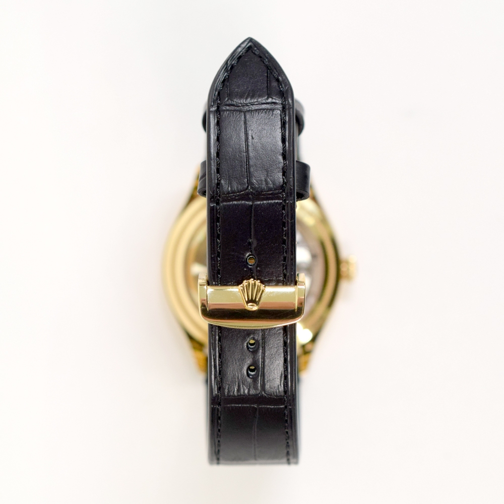 Rolex 1908 Yellow Gold Black Arabic Dial 52508